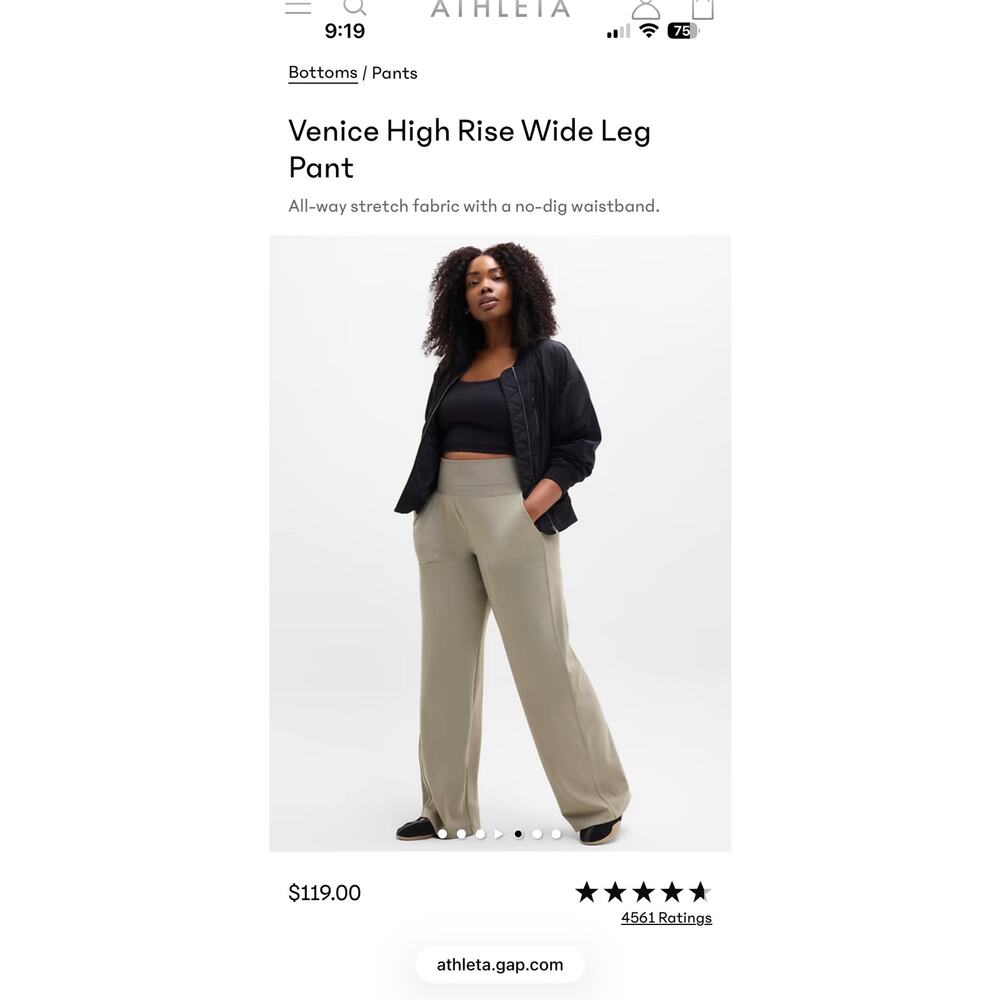 Venice High Rise Wide Leg Pant, color: Willow, size 3x